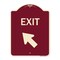 Signmission Exit Exit with Left Arrow Heavy-Gauge Aluminum Architectural Sign, 24" H, 18" L, BU-1824-24032 A-DES-BU-1824-24032 - alternate 1